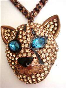 Betsey Johnson Jungle Fever Cat Jaguar Necklace + Ring  