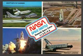 NASA Space Shuttle Kennedy Center Florida Postcard  
