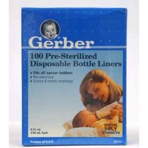  Gerber Pre sterilized Disposable Bottle Liners, 100 count 