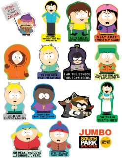 14pc SOUTH PARK STICKER STICKERS ~ JUMBO Series 2 ~NOT FOLDED~LICENSED 