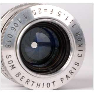 SOM BERTHIOT Paris Cinor 25mm f/1.5 C mount, 25/F1.5  