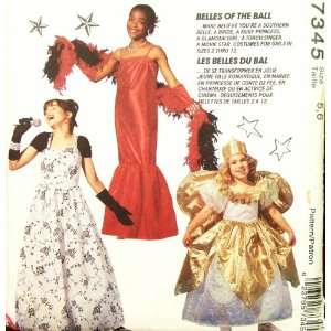  McCalls 7345 Sewing Pattern Girls Costumes Southern Belle 