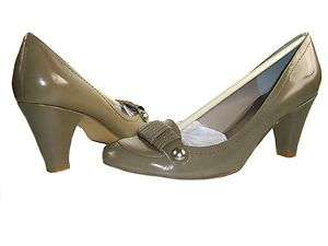 NINE WEST Leather Womens Light Grey Shoes Pumps Size 8  