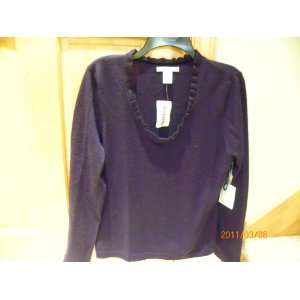  Sarah Spencer woman Italian Merind purple sweater size L 