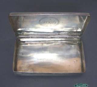 Rare Antique Dutch Silver Snuff Tobacco Box 1833  