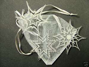 Clear Hanging Snowflake Christmas Tree Decorations  
