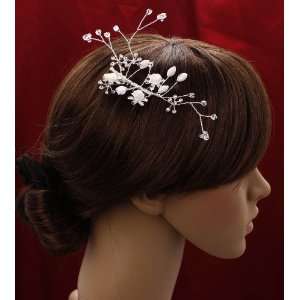  Bridal, Prom, Party Hair Flower with Swarovski Crystals 