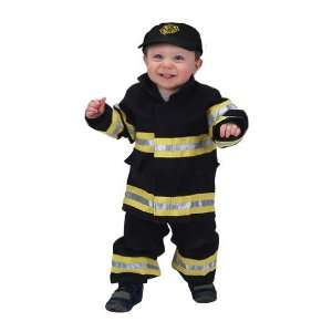  Jr. Fire Fighter Black Suit Toddler Costume: Toys & Games