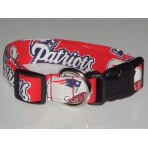   New England Patriots Football Dog Collar Red Large 1 