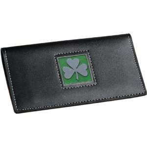  Irish Shamrock Leather Check Book Cover: Office Products