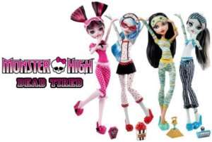 Monster High DEAD TIRED Dolls Pajama Sleep Over Party   