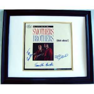 SMOTHERS BROTHERS Autographed CUSTOM FRAMED Signed Album LP