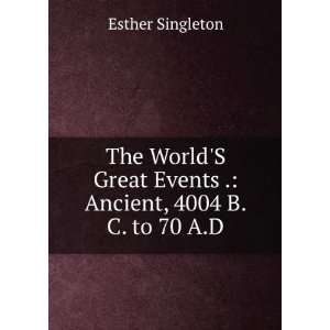   . Ancient, 4004 B.C. to 70 A.D Esther Singleton  Books