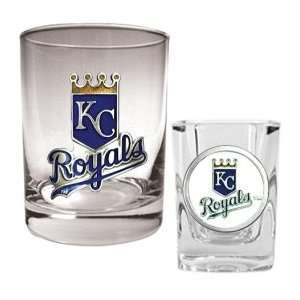  Kansas City Royals Rocks Glass & Square Shot Glass Set 