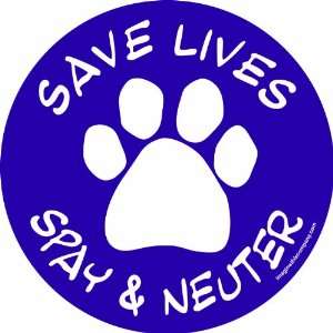   Social Issues Circle, Save Lives Spay and Neuter, Purple: Pet Supplies
