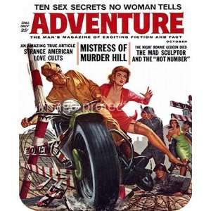  Adventure Magazine Vintage Pulp Cover Art Retro MOUSE PAD 