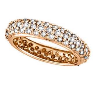 58ct Diamond Eternity Ring 14k Rose Gold Wedding Band  