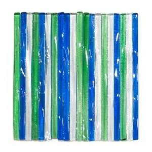  Murano Glass Tiles 4 x 4 Clear Earth 2 pack