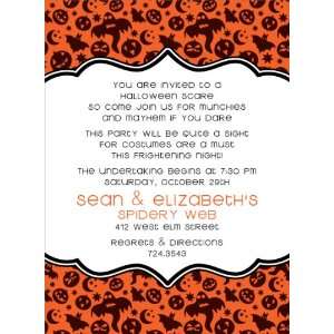  Book Plate Spooky Halloween Invitations: Home & Kitchen