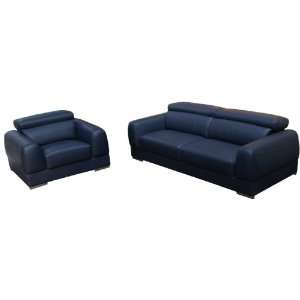  Chicago Sofa Chair 2PC Set w/ Click Clack Headrests and 