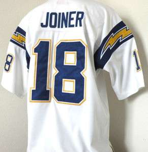 CHARGERS CHARLIE JOINER WHITE RARE 1984 THROWBACK JERSEY SIZES 46 60 
