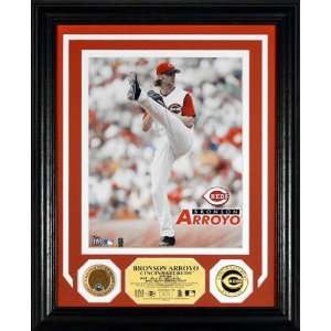  Bronson Arroyo Cincinnati Reds Gold Coin Photo Mint and 