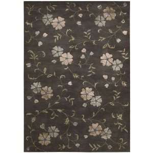  Nourison Oasis Charcoal Floral 8 x 11 Rug (OAS02)