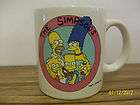 the simpsons collectible ceramic mug matt groening 1990 homer marge
