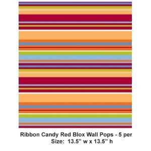  Brewster Wall Pops Blocks Ribbon Candy Red WPB90252: Home Improvement