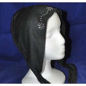   cotton under hijab bonnet with rhinestone accents (Hijab Accessory