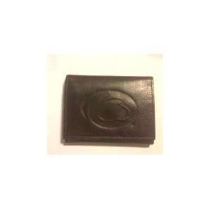  Penn State Chocolate Brown Leather Embossed Trifold Wallet 