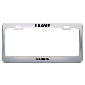 Love Seals Animals Metal License Plate Frame Tag Holder