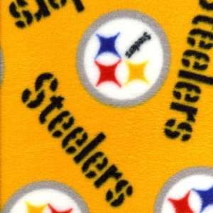   Steelers Gold FLEECE Fabric (By the Yard): Sports & Outdoors