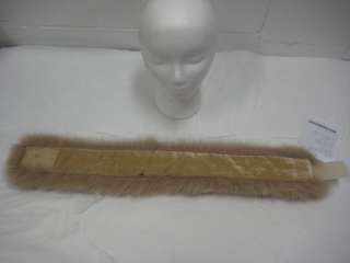 56226 New Beige Tan Sand Fox Fur Headband Wrap Hat Cape  