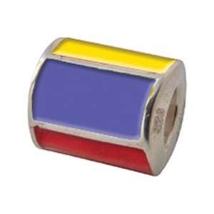  Zable Sterling Silver Colombia Flag Bead: Jewelry