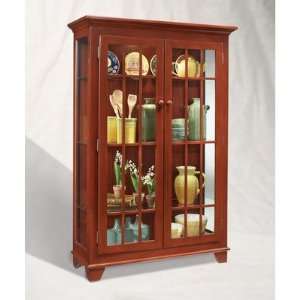  ColorTime Monterey Two Door Display Cabinet in Chili 