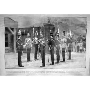  1903 WAR UNIFORMS CHANGING GUARD CAVALRY CANTERBURY