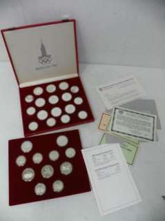 28 Silver Coins, 1980 USSR Olympic Coin Collection D260  