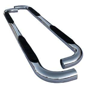   02 05 4Dr 3 Stainless T 304 Side Step Bar   Chrome: Automotive