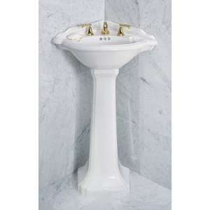  Barrymore Corner Pedestal Sink Finish White