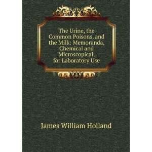 The Urine, the Common Poisons, and the Milk Memoranda, Chemical and 