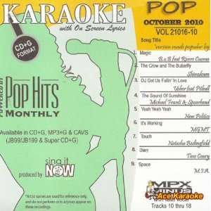  Pop Hits Monthly Pop   October 2010 Karaoke CDG 