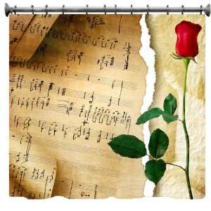  Music for a Rose Shower Curtain   69 X 70 Home 