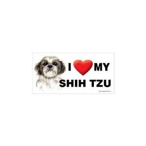  I Love my Shih Tzu (Short Hair) Dog 8x4 Magnet Office 