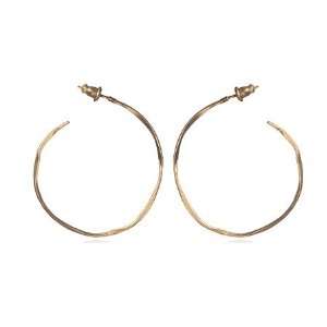    Open Spiral Hoop Earrings in 24 Karat Gold Vermeil Jewelry
