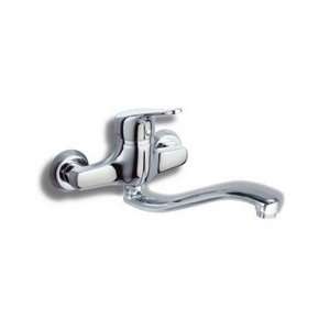   Single Control Wall Mount Kitchen Laundry Room Faucet Polished Nickel