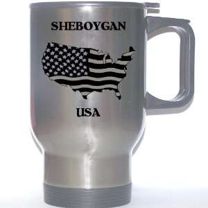  US Flag   Sheboygan, Wisconsin (WI) Stainless Steel Mug 
