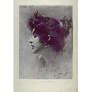   Woman Head Violetta F. Zmurko   Original Print