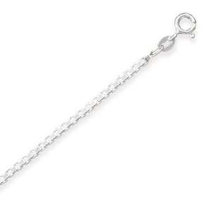  Box Chain Silver Necklace 1.5mm Wide With Spring Ring Closure. Sizes 