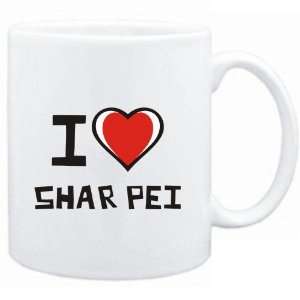  Mug White I love Shar Pei  Dogs: Sports & Outdoors
